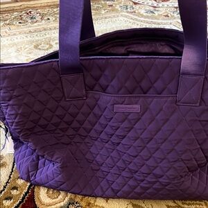 Vera Bradley Purple Quilted Tote Bag